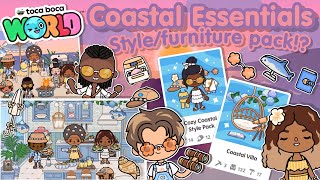 Coastal Essentials Style pack  Coastal Villa  Toca Boca World COMING SOON [upl. by Oijimer]