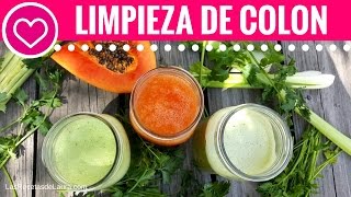 3 Jugos para Limpiar el Colon y Desintoxicar  Natural Colon Cleansing ❤ Las Recetas de Laura [upl. by Yt944]