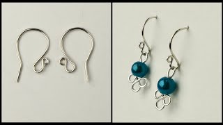 How to Make Simple Hypoallergenic Earring Hooks Jewelry Making Tutorial [upl. by Eirased]