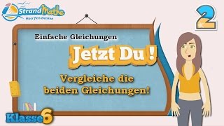 Einfache Gleichungen  Klasse 6 ★ Übung 2 [upl. by Kalle204]