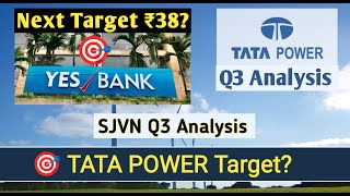 09 Feb  Tata Power Target After Q3   YES Bank Next Target Rs38   SJVN Q3 Analysis NewsEP230 [upl. by Ellenod]