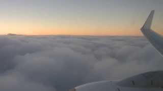 Transavia Boeing 737800 amazing sunset landing Fuerteventura [upl. by Adelaja388]