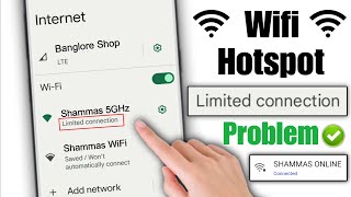 How to fix wifi limited connection problem  hotspot limited connection problem  2024 [upl. by Nudnarb664]