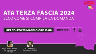 Ata terza fascia 2024 tutorial sulla compilazione della domanda [upl. by Einneg735]