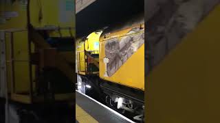 Rail Grinding Train Departing Brockenhurst Railway Station on Platform 1 [upl. by Ainoek]