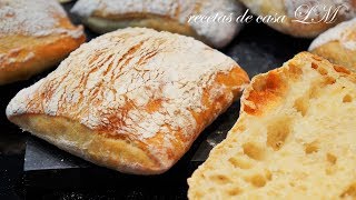 PAN DE CHAPATA O CIABATTA PAN SIN AMASAR PARA SANDWICH [upl. by Ojytteb]