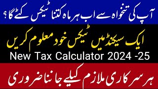 New Tax Calculator 202425 for Salaried Persons  Check your monthly income tax with a calculator [upl. by Pironi]