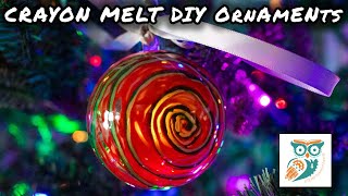 Crayon Melt Ornament DIY STEM Craft for the Holidays  An Easy Christmas Ornament Project [upl. by Jobyna233]