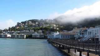 Fog rolling off the Marin Headlands over Sausalito into San Francisco Bay [upl. by Tsai]