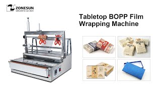 ZONESUN ZSACW88 Manual Cellophane Wrapping Packaing Machine BOPP [upl. by Novat]