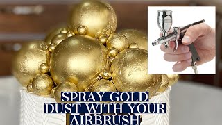 HOW TO SPRAY GOLD DUST WITHOUT CLOGGING YOUR AIRBRUSH [upl. by Pyle]