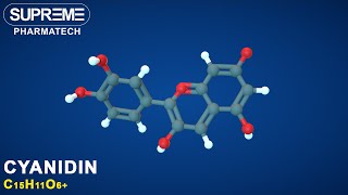 Cyanidin  C15H11O6  3D molecule [upl. by Hoyt]