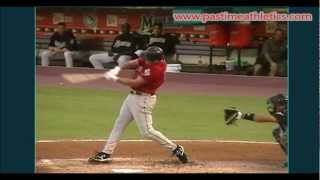 Lance Berkman Slow Motion Baseball Swing  Hitting Mechanics Instruction St Louis Cardinals [upl. by Kiri597]