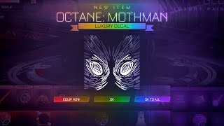 I GOT THE NEW MOTHMAN DECAL IN ROCKET LEAGUE  BEST DECAL [upl. by Attenauq]