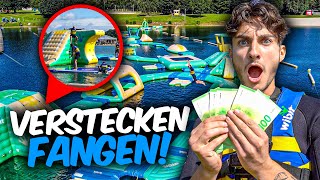 VERSTECKEN FANGEN AUF TRAMPOLIN WASSERPARK Gewinner kriegt 500€ [upl. by Ias832]