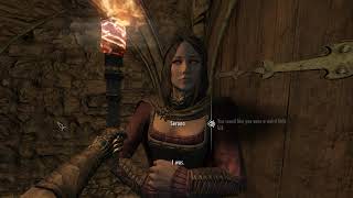 Seranas rare dialogue in Skyrim Dawnguard DLC quotYou talk about being lonely a lotquot [upl. by Nylanaj280]