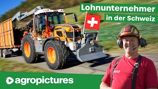 Lohnunternehmer Doku NAF GmbH in der Schweiz  Baumfällung mit Pfanzelt Pm Trac 3830 und Fällkran [upl. by Naida]