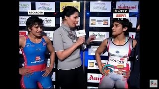 Phogat Sisters with Owner of UP Dangal at Pro Wrestling League Season 2 [upl. by Aevin]