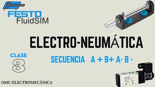 ELECTRO NEUMÁTICA SECUENCIA AB A B [upl. by Pitarys264]