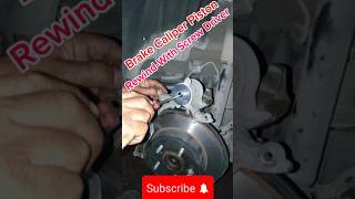 Brake Caliper Piston RewindWith Screw Drivershortsvideo automobile mechanic AutoMechanic88 [upl. by Ydur940]