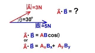 Physics 1  Vectors 13 of 21 Product Of Vectors Dot Product Example 1 [upl. by Cuttler]