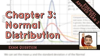 Normal Distribution 14 • Mixed skill exam question • Stats2 Ex3 ExamQ • 🎲 [upl. by Hsakiv]