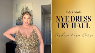 NEW YEARS EVE DRESS TRY ON HAUL FROM FASHION NOVA CURVE  Lauren Sangster [upl. by Janeen]