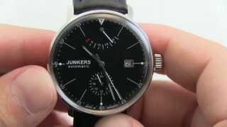 Junkers German Automatic Bauhaus Watch with Power Reserve 60602 [upl. by Ydne]