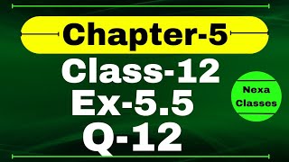 Class 12 Ex 55 Q12 Math  Differentiability  Q12 Ex 55 Class 12 Math  Ex 55 Q12 Class 12 Math [upl. by Nodarb428]