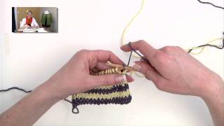 Knitting Help  Carrying Colors for Stripes [upl. by Aymik]