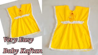 Very Easy and Beautiful Baby Kaftan cutting and Stitching Tutorial For 3 to 4 year baby Kaftan Top [upl. by Aihpos276]