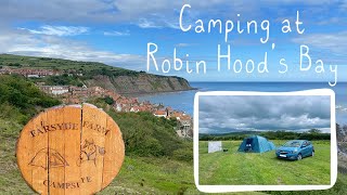 OUR TENT BROKE Camping at Farsyde Farm Campsite Robin Hoods Bay [upl. by Ecinom]