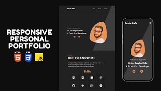 Personal Portfolio Website in HTML amp CSS amp JavaScript part 2  Responsiveness [upl. by Eiryt]