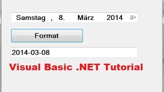 Visual Basic NET Tutorial 40  How to use DateTimePicker Control and Format Date [upl. by Ynttirb]