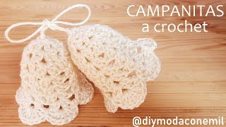 Adorno de Navidad tejido a crochet CAMPANITA  DIY moda con Emil [upl. by Leavelle]