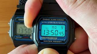 Casio F91W vs F105 [upl. by Domingo]