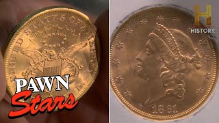 Pawn Stars 34000 For Rare 1861 Gold Coin Season 3 [upl. by Natascha]