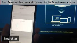 MiraScreen Setup Tutorial on Android devices WiFi Display dongle [upl. by Meras]