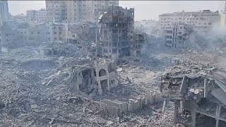 Gaza neighborhood Rimal leveled by Israel airstrikes  Latest war news [upl. by Rupert]