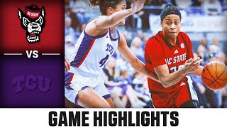 NC State vs TCU Game Highlights  202425 ACC Womens Basketball [upl. by Aneloj]