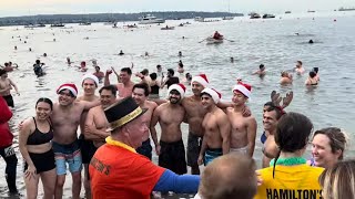 🤯🤯🤯 Winter in Canada Polar Bear Swim English Bay Beach Vancouver BC Jan 01 2024 [upl. by Aimak]