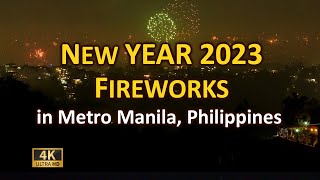 New Year 2023 Fireworks in Metro Manila Philippines [upl. by Ib194]