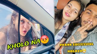 Car door lock prank with sweta😝  after a long time🥰 [upl. by Hamian]