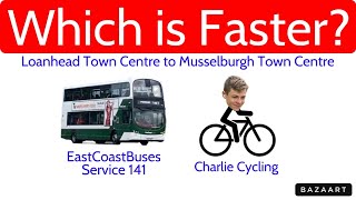 Which Is Faster • Episode 5 Loanhead to Musselburgh Bus Vs Bike [upl. by Serafina]