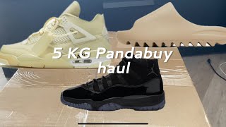 5KG Pandabuy haul Jordan 11 CapampGown Yeezy Slide Jordan 4 Off White [upl. by Solana]