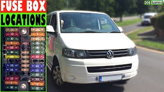 VW T5 Fuse Box Locations and how to check Fuses on VW T5 Transporter [upl. by Ayatnohs629]