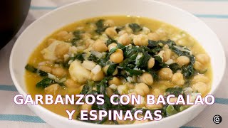 GARBANZOS con BACALAO y ESPINACAS  el tradicional potaje de Semana Santa ​ Cocina Abierta [upl. by Nwatna]