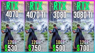 RTX 4070 vs RTX 4070 TI vs RTX 3080 vs RTX 3080 TI  Test in 15 Games [upl. by Gibrian]