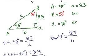 Solve Right Triangles 1 [upl. by Leler]