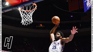 Joel Embiid With the MASSIVE DUNK Trae Young Gets Td Up 😤 [upl. by Ymmat]